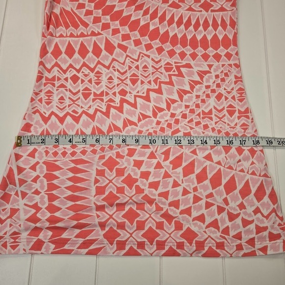 Title Nine Women's Breeze Coral Geometric Sleeveless Cowl Neck Mini Dress Size S - Picture 6 of 7